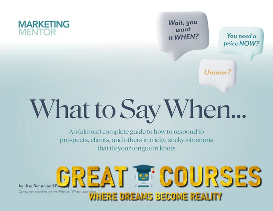 What To Say When... By Ilise Benun & Bob Bly - Free Download Course What To Say When... By Ilise Benun & Bob Bly - Free Download Course