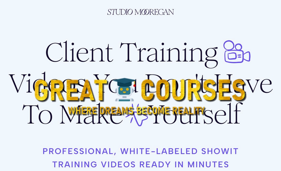 The Training Video Library By Studio Mooregan - Free Download Course