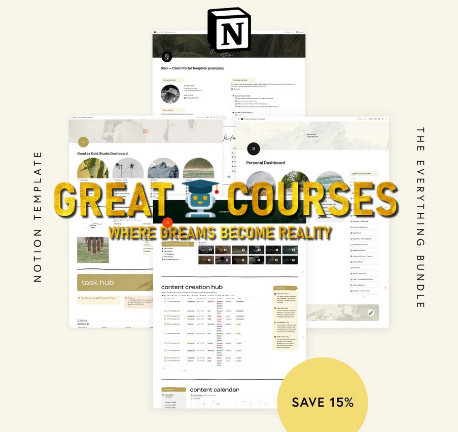 The Everything Notion Template Bundle By Sian Richardson - Free Downlod Course The Everything Notion Template Bundle By Sian Richardson - Free Downlod Course