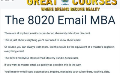 The 8020 Email MBA By Ian Stanley - Free Download 80/20 Course - Email Mastery Bundle Accelerator