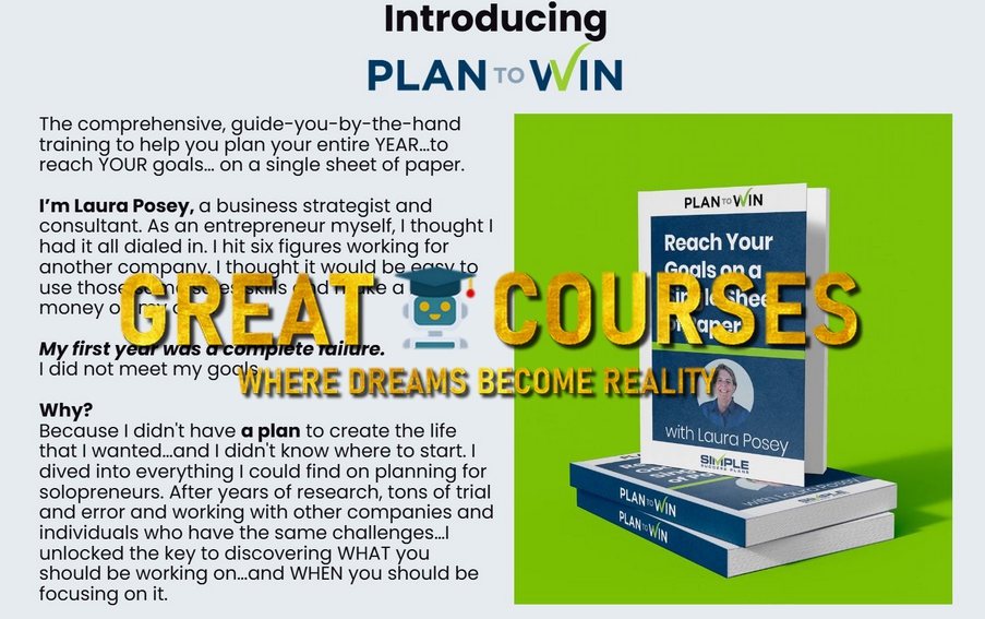 Plan To Win By Laura Posey - Free Download Course - The Last Course You'll Need To Grow Your Business! Plan To Win By Laura Posey - Free Download Course - The Last Course You'll Need To Grow Your Business!