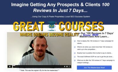 100 Reviews In 7 Days Masterclass By Joe Troyer - Free Download Course - Digital Triggers + The Ultimate 3-Day Sale System For Reputation Services Upsell