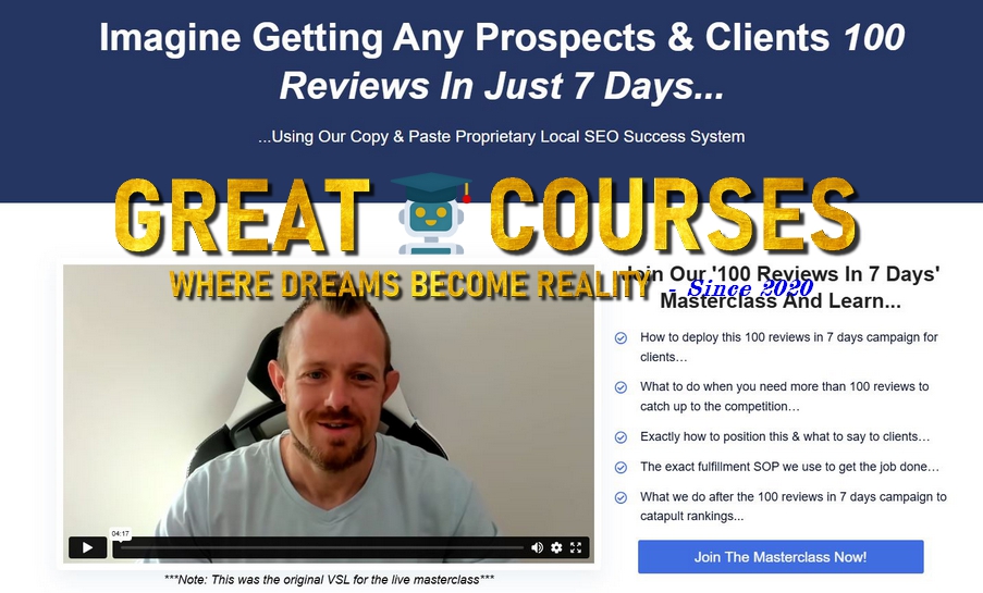 100 Reviews In 7 Days Masterclass By Joe Troyer - Free Download Course - Digital Triggers + The Ultimate 3-Day Sale System For Reputation Services Upsell 100 Reviews In 7 Days Masterclass By Joe Troyer - Free Download Course - Digital Triggers + The Ultimate 3-Day Sale System For Reputation Services Upsell