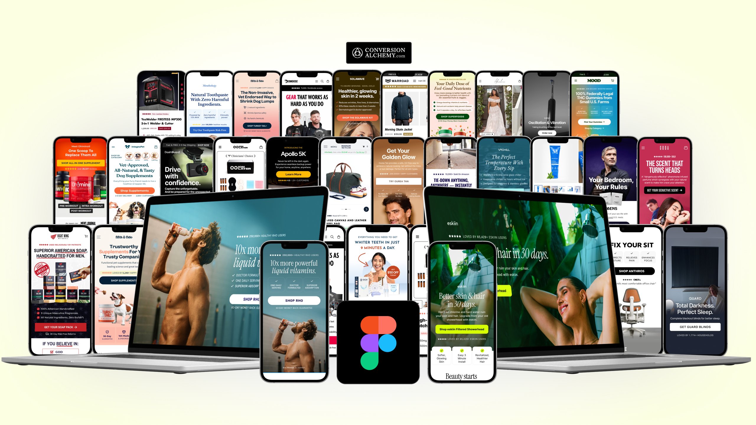 BONUS - High-Converting Landing Page Figma Template Bundle by Conversion Alchemy (27+ Editable Templates) - $127 Worth