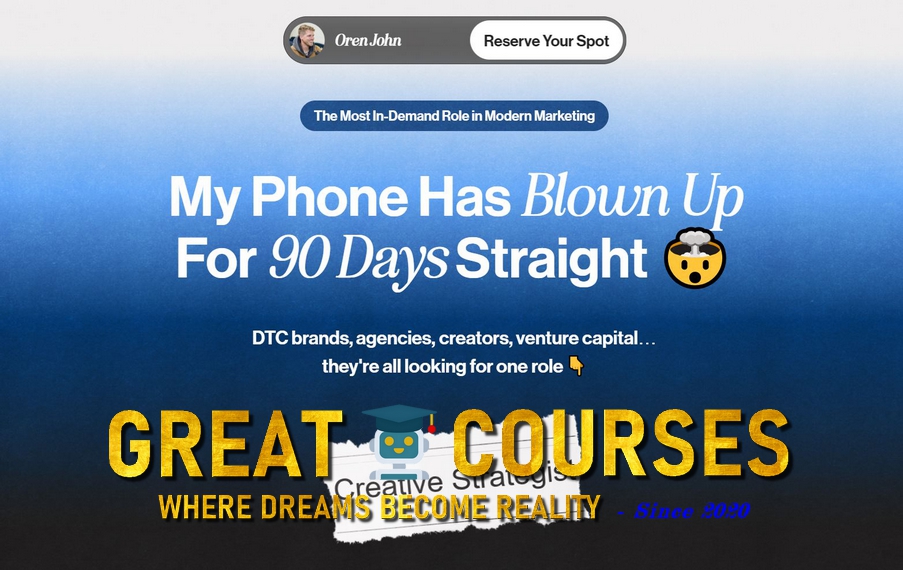 The Creative Strategist Playbook By Oren John - Free Download Course The Creative Strategist Playbook By Oren John - Free Download Course