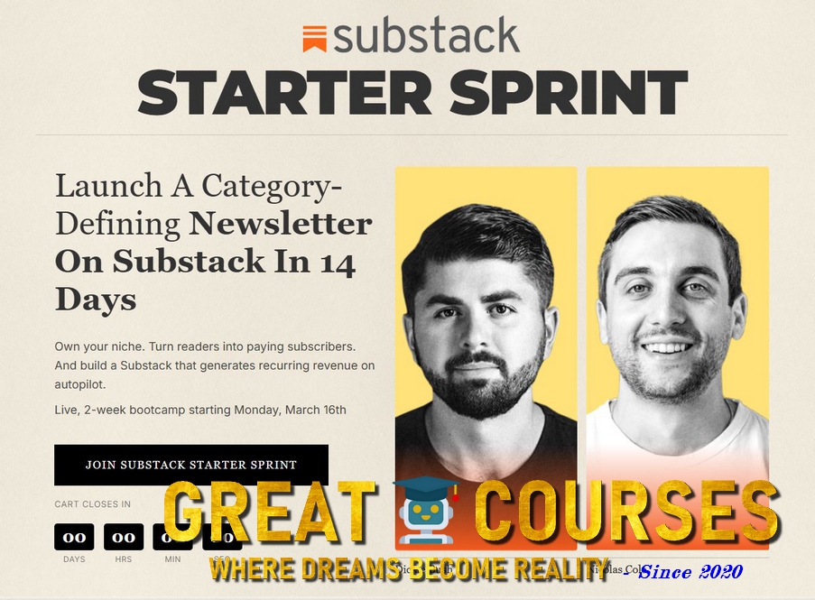Substack Starter Sprint By Dickie Bush And Nicolas Cole - Free Download Course Substack Starter Sprint By Dickie Bush And Nicolas Cole - Free Download Course