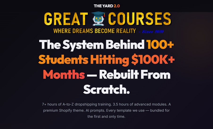 The Yard 2.0 By JonXPaul & Alex Gelfand - Free Download - The Complete Dropshipping System Course