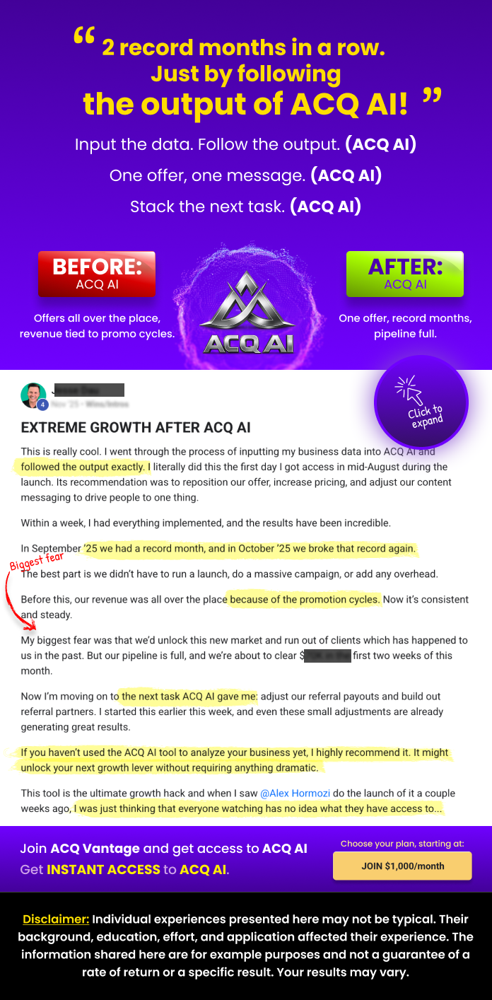 ACQ Vantage By Alex Hormozi - Free Download Course