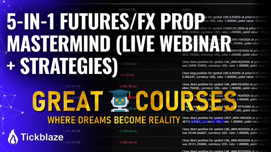 Futures Prop Mastermind – 5 In 1 Program By Sean Kozak - Tickblaze - Free Download Course