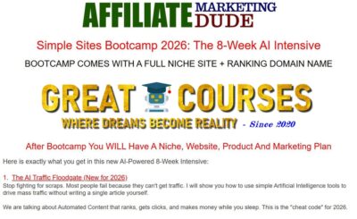 Simple Sites Bootcamp 3.0 By Affiliate Marketing Dude - Marcus Campbell - Free Download Course - Simple Sites Bootcamp 2026 - The 8-Week AI Intensive