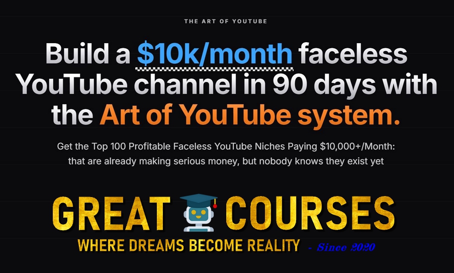 The Art Of YouTube By Tim Danilov - Free Download Faceless YT Course The Art Of YouTube By Tim Danilov - Free Download Faceless YT Course
