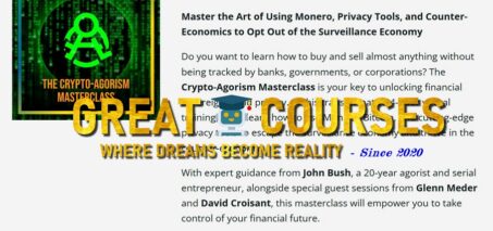 Crypto-Agorism Masterclass By John Bush - Free Download Course - Live Free Academy