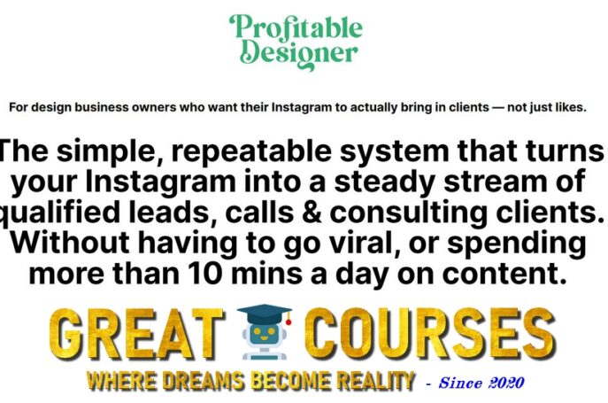 Profitable Designer By Patrick O'Connell - Free Download Course