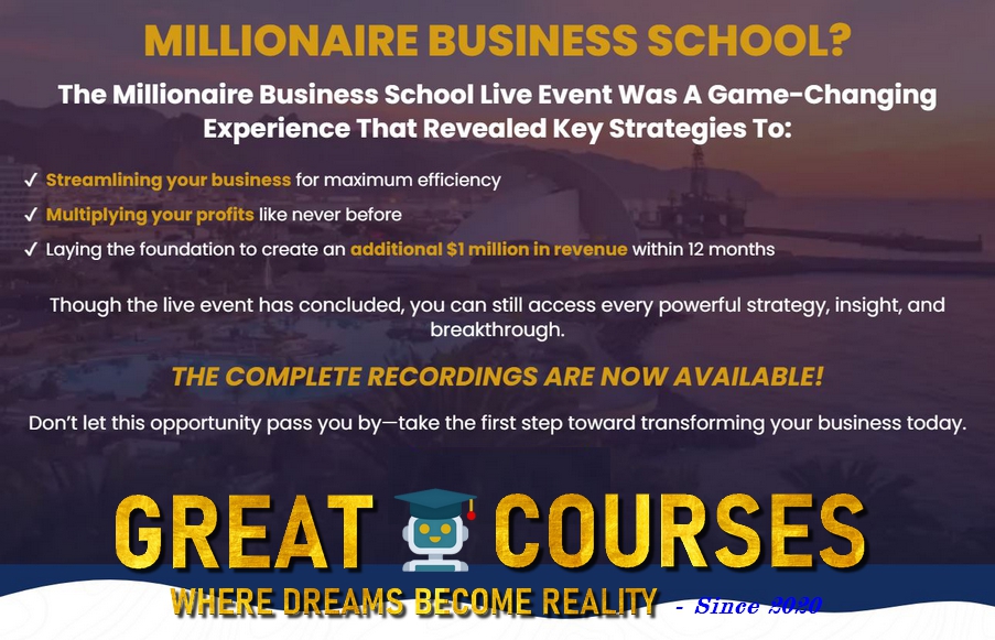 Millionaire Business School By Peter Sage - Free Download MBS Recordings Course