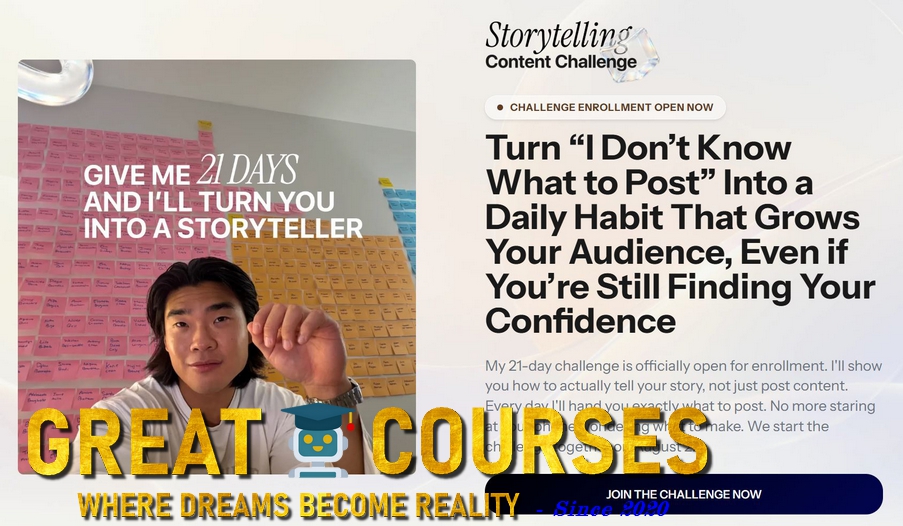 Storytelling Content Challenge By Jun Yuh & Shan Hanif - Free Download Course - Creator College Storytelling Content Challenge By Jun Yuh & Shan Hanif - Free Download Course - Creator College